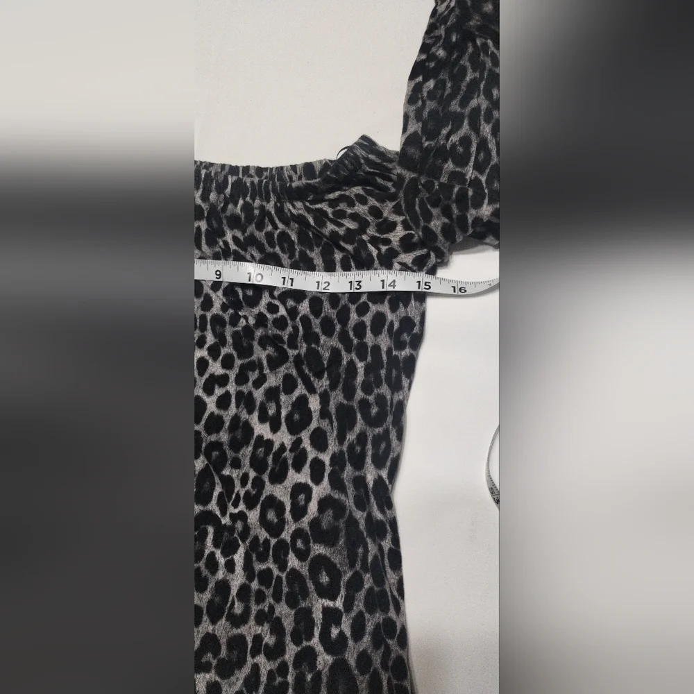 Michael Kors Black Leopard Print Blouse (XS)